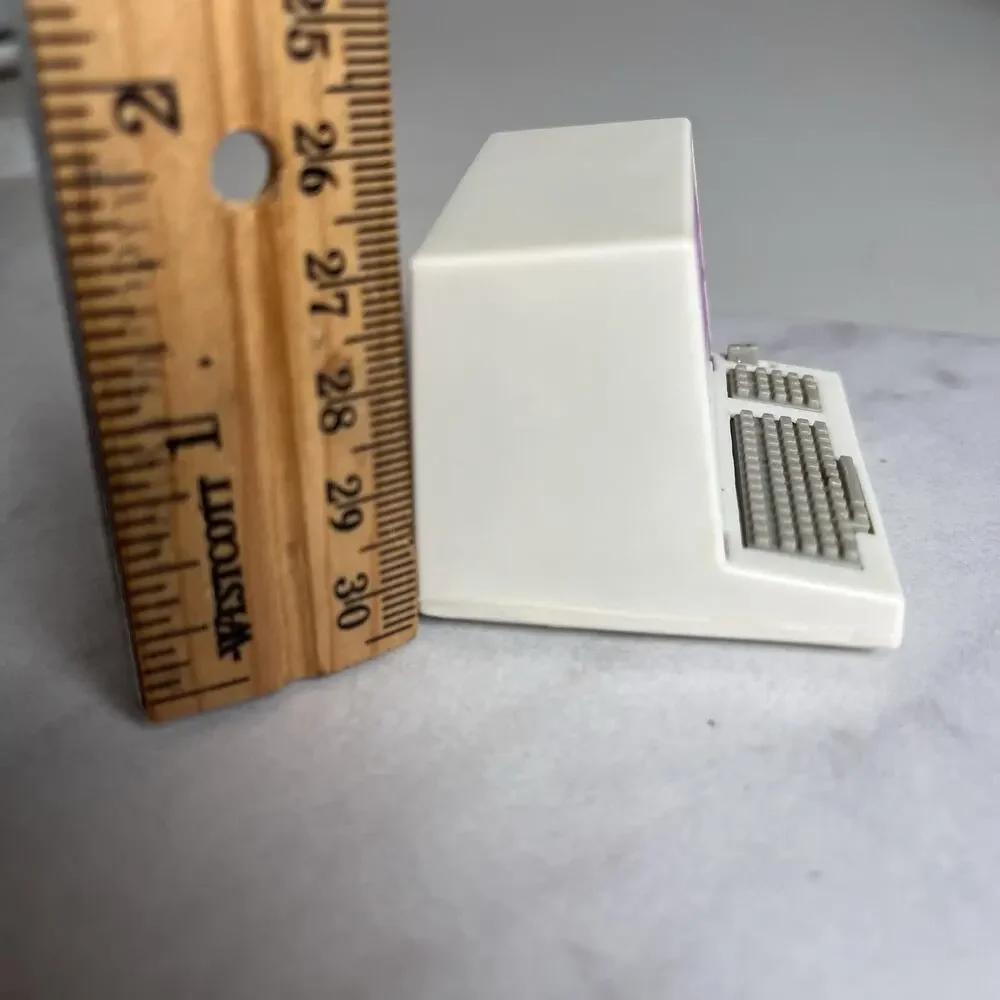 Vintage Barbie Computer Accessory 1989 Mattel Purple Screen Windup Toy WORKS - Picture 10 of 11